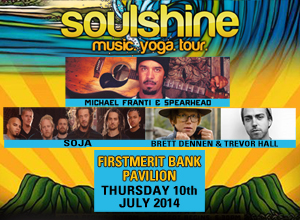 Soulshine Music . Yoga. Tour - Michael Franti & Spearhead at Firstmerit Bank Pavilion